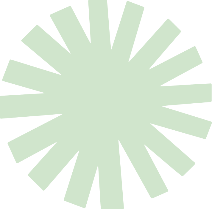 A green starburst png on a black background.