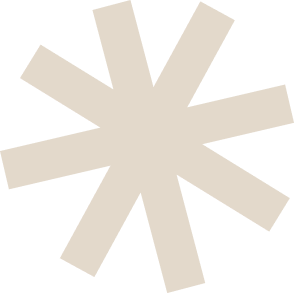 A white starburst on a black background.